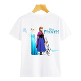 Camisetas De Frozen Para Niñas - Piel De Durazno - Sublimada