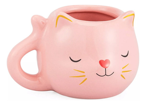 Caneca Gato Fofo Xícara 3d De Gatinho Fofinho Cerâmica 