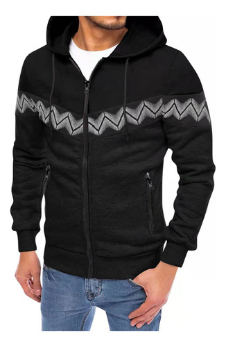 Sudadera Con Capucha Cremallera De Invierno Para Hombre