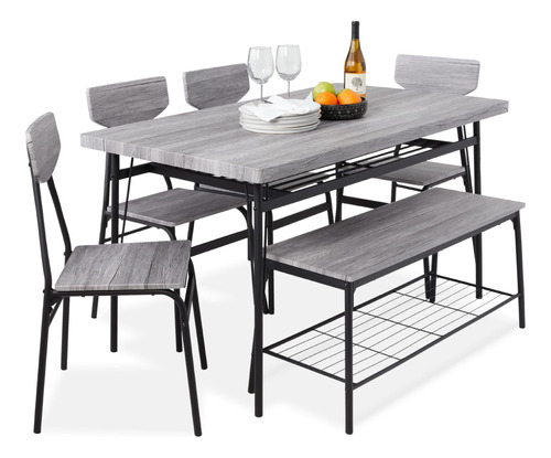 Best Choice Products Juego De Comedor Moderno De 6 Piezas D.