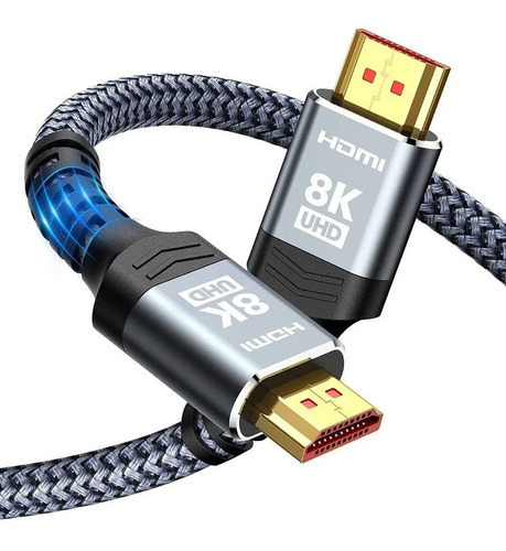 Cable Hdmi 8k 2.1 Alta Velocidad 3 Metros Ultra Hd 48 Gbps
