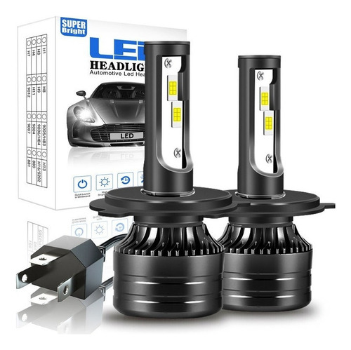 Kit De Foco Led H4 H8 De Luz Alta/baja Para Fiat Uno 2018-19