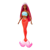 Barbie Fantasía Muñeca Sirena Cabello Rosa