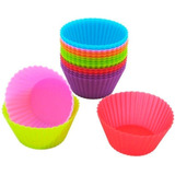 Molde Muffins Silicona  Cupcakes X12 Unidades Color Surtidos