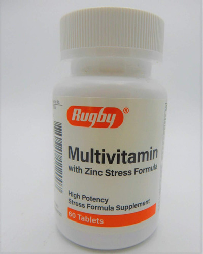 Rugby Multivitamina Con Zinc Stress Formula 60ct Paquete De 