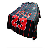 Capa Cubridor Barbero Chicago Bulls Negra Rojo Barberlife