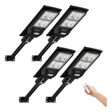 4 Pack 120w Luces De Calles Solares Al Aire Libre, 240 Led H