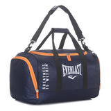 Bolso Everlast Deportivo Urbano Grande Viaje Gimnasio Con Botinero Bolsillos Laterales Correa Desmontable + Llavero De Regalo Color Azul