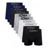 Kit 12 Cueca Boxer Algodão S/ Costura Zorba 781 Varias Cores