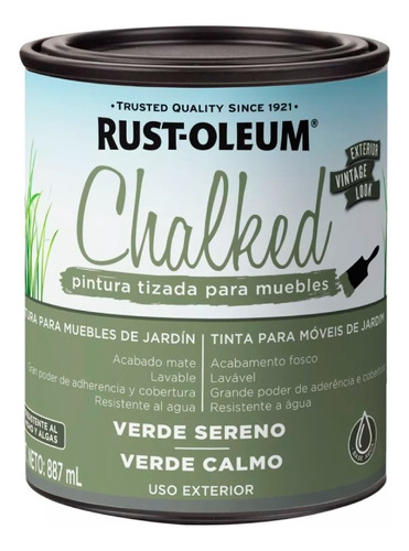 Chalked Exterior Rust Oleum Tizada Muebles Jardín | 0,887lt