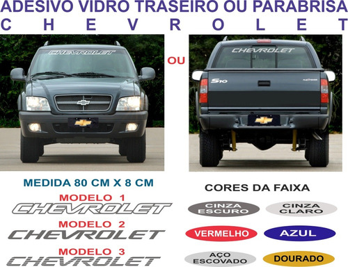 Adesivo Chevrolet Parabrisa Ou Vidro Traseiro  S10 Blazer Gm