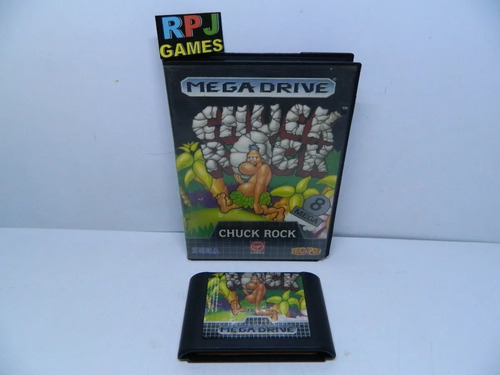 Chuck Rock Original C/ Caixa P/ Mega Drive - Loja Fisica Rj