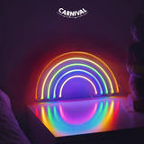 Cartel Arco Iris 5 Colores Neon Led Enchufe 220v  