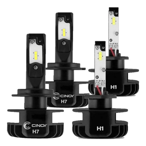 2 Lampada Led H7 + H1 Automotiva Super Led Cinoy Plus