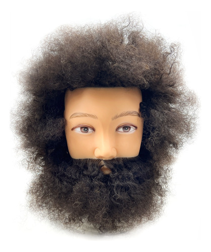 Manequim Para Treino Com Barba Masculina Cabelo Humano Afro