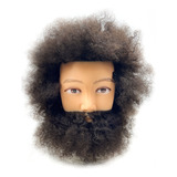 Manequim Para Treino Com Barba Masculina Cabelo Humano Afro