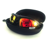 Estuche Rigido Negro Con Cierre Lentes Sol Talle Grande