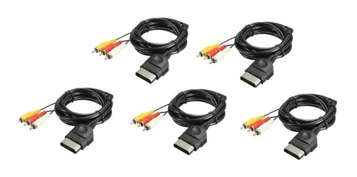 5 Cables Rca Av Audio Y Video Para Consola Xbox Clasico