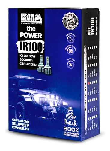 Kit Focos Led Ir100 Chip Led Csp Canbus Auto Rally Dakar Foto 10