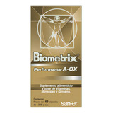 Suplemento Biometrix Performance A-ox Ginseng 60caps Sabor Sin Sabor