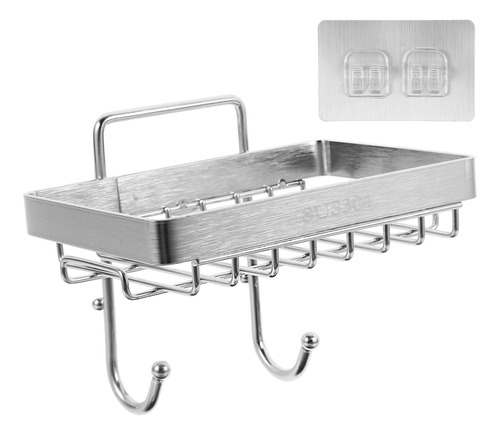 Organizador De Baño Con Soporte De Pared De Acero Inoxidable