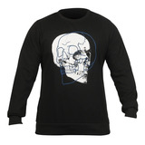 Sudadera Negra Diseño Calavera Cklass 907-43 