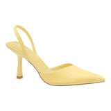 Zapatilla Vestir De Dama Yaeli Fashion 1151 Color Amarillo