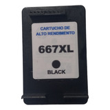 Cartucho De Tinta 667xl Preto 20ml Serve 2376 2774 2776 6476