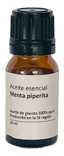 Aceite Esencial Menta Piperita, 100%puro, Prod. Chileno 10ml