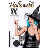 Kit Maquiagem Halloween - Caneta Delineadora, Sombra E Batom