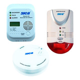 Kit Seguridad Sica Detector De Monoxido Carbono + Gas + Humo