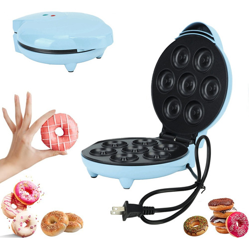 Donas Cocina Máquina Antiadherent Capa 110v Azul 7minidonas