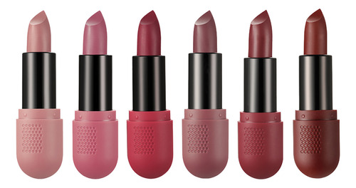 Set De Pintalabios Mate De 6 Colores Smooth Nude Lipstick Lo