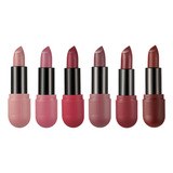 Set De Pintalabios Mate De 6 Colores Smooth Nude Lipstick Lo