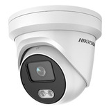 Cámara Seguridad Domo Hikvision 2mp Colorvu Noche Color Vu