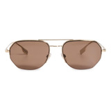 Burberry Henry Be Gafas De Sol De Moda De Metal Dorado Lente