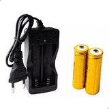 Kit Carregador Bateria Duplo + 2 Bateria 18650 88000mah 4.2v