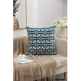 Pack 2 Fundas Cojin Decorativas Diseño Chenilla Sillón Sofá