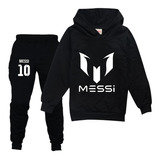 Conjunto De Chándal Con Capucha Y Pantalones Messi [u]