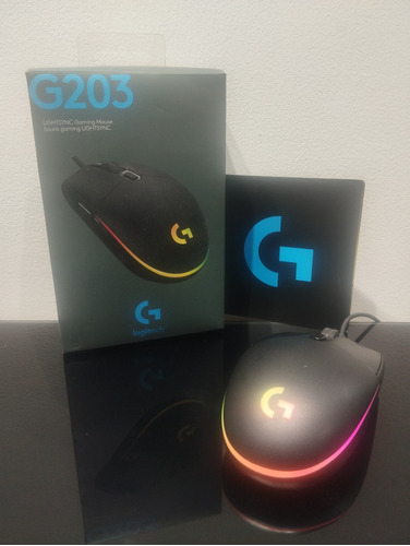 Mouse Gamer Rgb Lightsync Logitech G203 8000 Dpi Color Negro