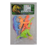 Dinosaurios De Goma Set X 4 Accesorios Bolsa Juguete 