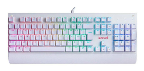 Teclado Mecânico Redragon Kala Lunar White - K557w-rgb Red