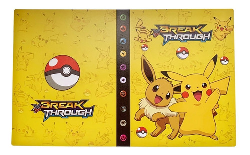 Álbum Oficial Pokémon Pikachu E Eevee - Pasta Porta Cartas 