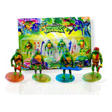 Blister Tortugas Ninjas X4 Personajes + Accesorios