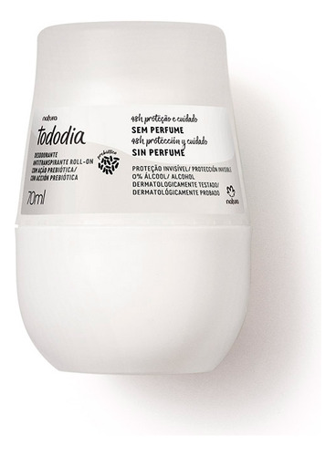 Desodorante Antitranspirante Natura Tododia Prebiotico Sin Perfume 70ml