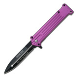 Navaja Joker Why So Serious? Batman Spring Assisted Tf-457pu Color Morado