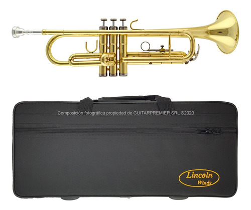 Trompeta Sib Dorada Lincoln Winds Estuche Boquilla Completa