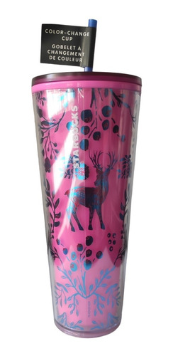 Tumbler Starbucks Rosa Edición Holiday 2022