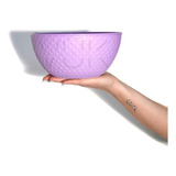 Ensaladera Bowl Frutera Plastico Color Relive Diseño Violeta