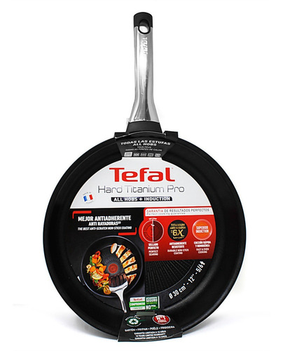 Sartén 30 Cm Hard Titanium Pro 6xl Induccion T-fal G2690782